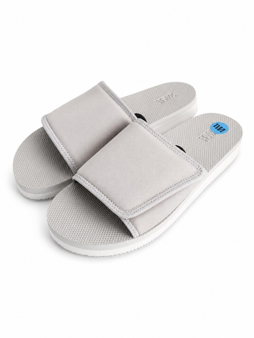 ZARA Men's Quilted Padded Slide Sandals Cream Adjustable Strap Size 11.5 NWOT